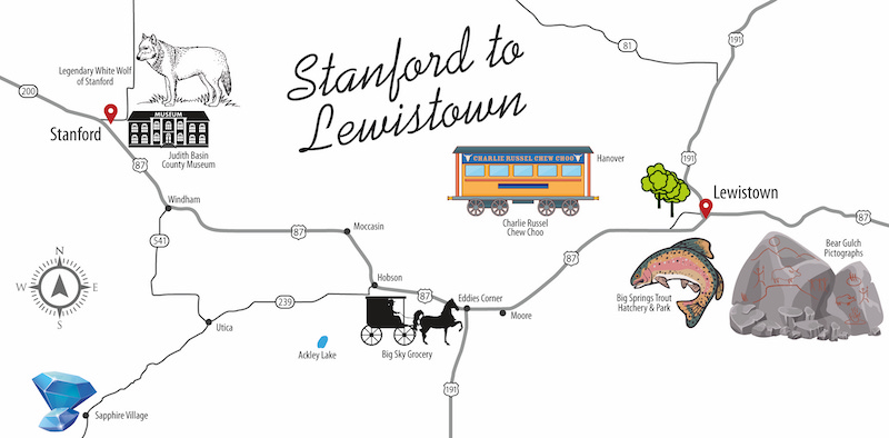 Stanford to Lewistown