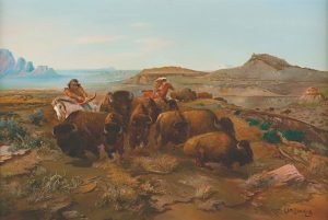 Buffalo Hunt by William Standing